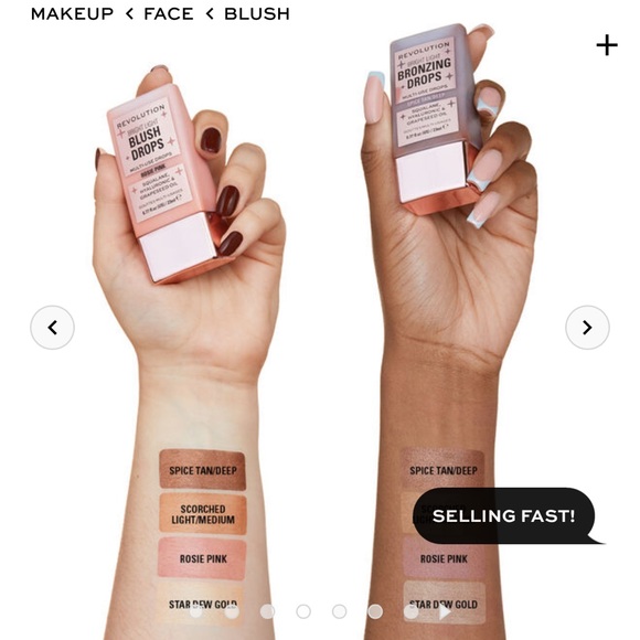 NWT MAKEUP REVOLUTION BRONZING & BLUSH DROPS - Picture 2 of 9